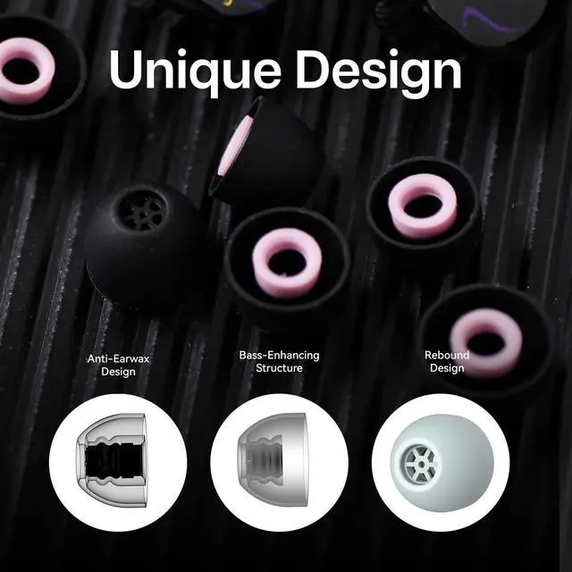 Alt view image 4 of 7 - Kiwi Ears Flex Earbud Tips, Replacement Silicone IEM Tips, 3 Pairs, S/M/L Size, for KZ ZS10 Pro 2, SuperMix 4,Hype4,Orchestra Lite, Cadenza Wired/Wireless EarphonesRandom Colors