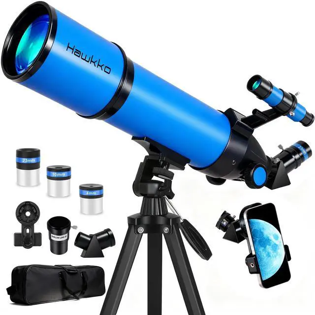 Main image of Telescope for Adults & Kids, 80mm Aperture 600mm High Powered Telescope for Astronomy Beginners - Refractor Telescopes with AZ Tripod, Phone Adapter and Portable Bag for Moon Observation
