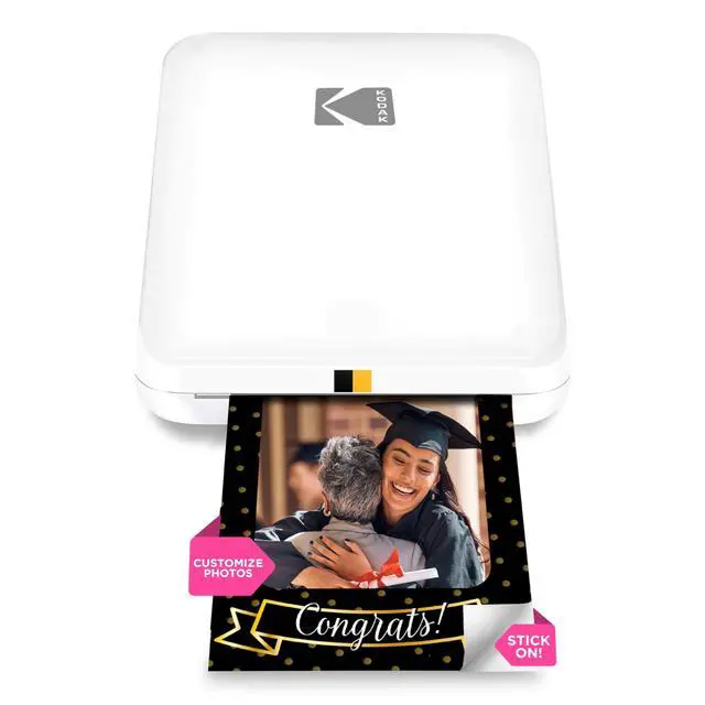 Alt view image 2 of 7 - Step Slim Instant Smartphone Photo Printer - Portable Sleek Color Wireless Mobile Printer - Zink 2x3 Sticky-Back Photos - Print from iOS & Android Devices with Bluetooth w/the Fun App - White