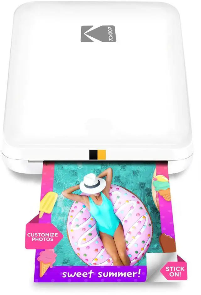 Main image of Step Slim Instant Smartphone Photo Printer - Portable Sleek Color Wireless Mobile Printer - Zink 2x3 Sticky-Back Photos - Print from iOS & Android Devices with Bluetooth w/the Fun App - White