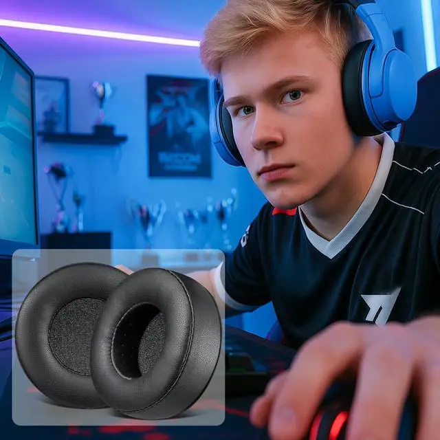 Alt view image 5 of 7 - Earpads for Skullcandy Hesh/Hesh2 Headphones - Black | Not Fit Hesh 3/Hesh ANC/Hesh Evo Headphones