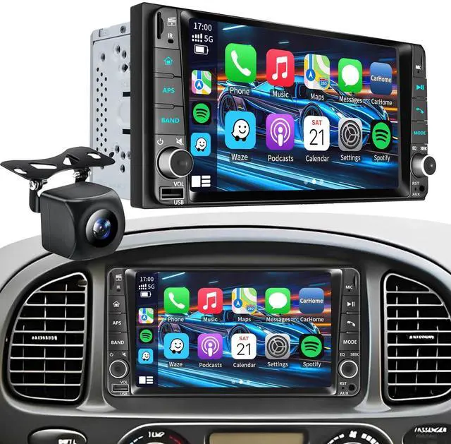 Main image of Plug&Play Car Radio for Toyota 4Runner 2003-2009,for Tundra 2003-2006, for Sequoia 2003-20077 Inch IPS Touch Screen with Wireless CarPlay&Android Auto&Mirror Link Bluetooth AM/FM Backup Camera