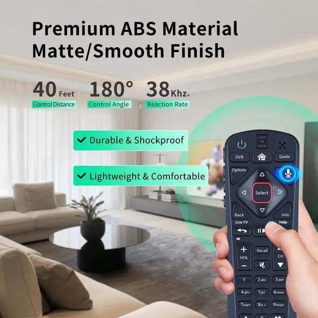 Alt view image 5 of 7 - Remote Control for Dish Network Upgraded 54 Series 54.0 54.1 54.2 54.3 UHF | Compatible with The Hopper, Wally, Joey Receivers, with Voice Search Function