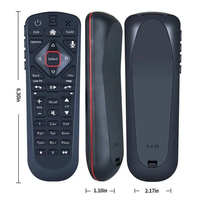 Alt view image 6 of 7 - Remote Control for Dish Network Upgraded 54 Series 54.0 54.1 54.2 54.3 UHF | Compatible with The Hopper, Wally, Joey Receivers, with Voice Search Function