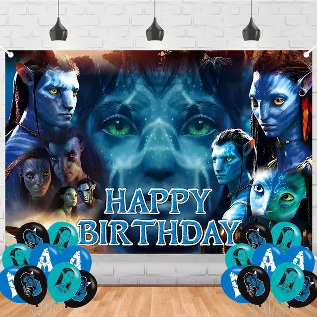 Main image of Ava_Tar Birthday Backdrop,Cartoon Movies Poster for Avatar Theme Party Decorations Cartoon Birthday Supplies Background Studio Shoot Photo Props