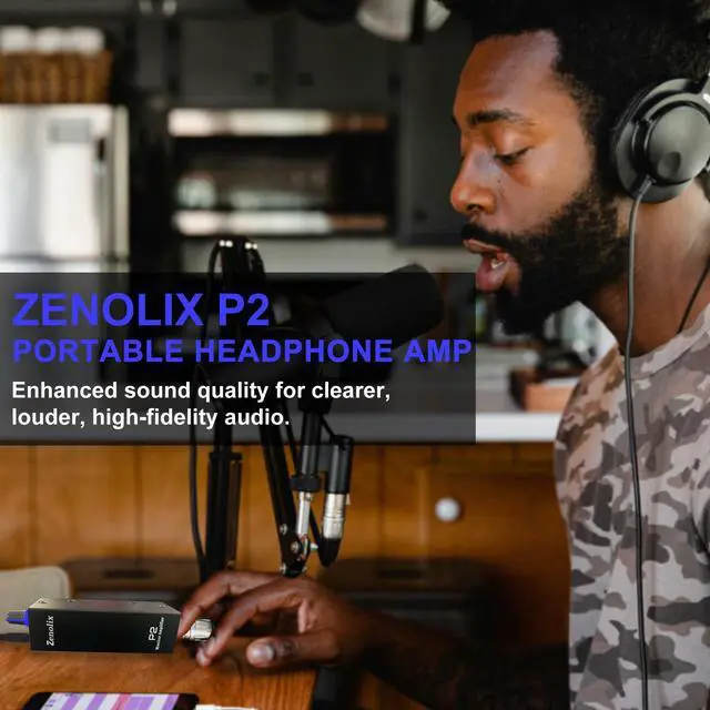 Alt view image 7 of 7 - P2 Portable In Ear Monitor Amplifier, Headphone Amp with XLR/TRS Inputs 3.5mm Output, Enhanced Sound Quality, Durable Belt Clip, Guitar Headphone Amplifier with Stereo/Mono Switch for Performers,Black