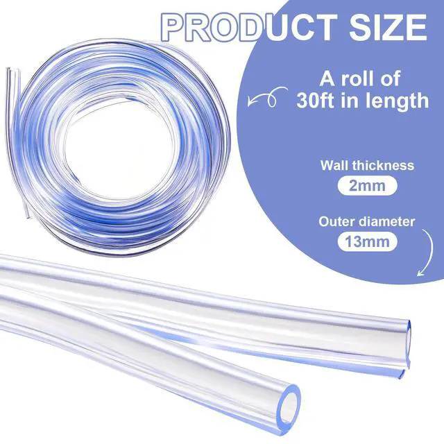 Alt view image 2 of 7 - 30 ft Cord Protector for Dogs and Cats, Flexible Cord Protectors from Pets No Chew, 2 mm Thick 1/2 Inch Diameter PVC Electric Wire Cover Cords Protector for USB, Charger Audio, TV Wires(Clear)