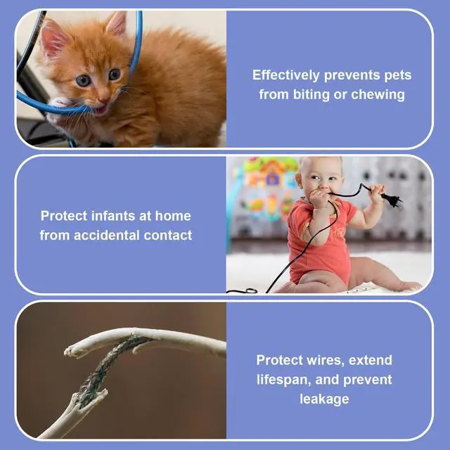 Alt view image 3 of 7 - 30 ft Cord Protector for Dogs and Cats, Flexible Cord Protectors from Pets No Chew, 2 mm Thick 1/2 Inch Diameter PVC Electric Wire Cover Cords Protector for USB, Charger Audio, TV Wires(Clear)