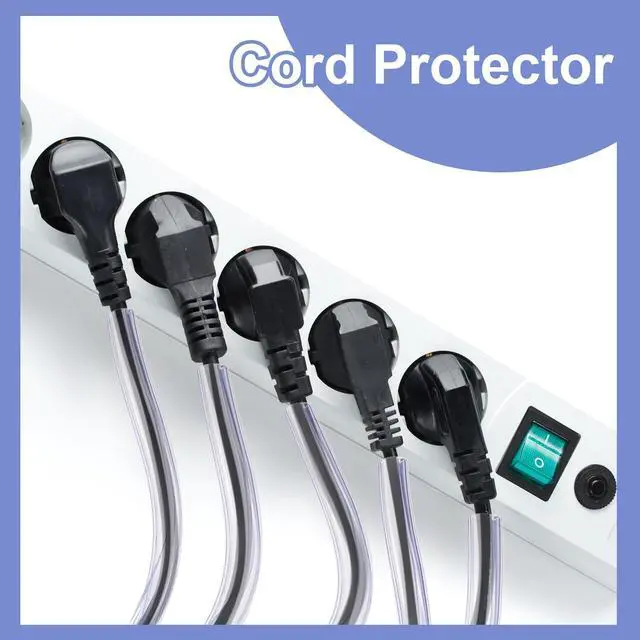 Alt view image 7 of 7 - 30 ft Cord Protector for Dogs and Cats, Flexible Cord Protectors from Pets No Chew, 2 mm Thick 1/2 Inch Diameter PVC Electric Wire Cover Cords Protector for USB, Charger Audio, TV Wires(Clear)