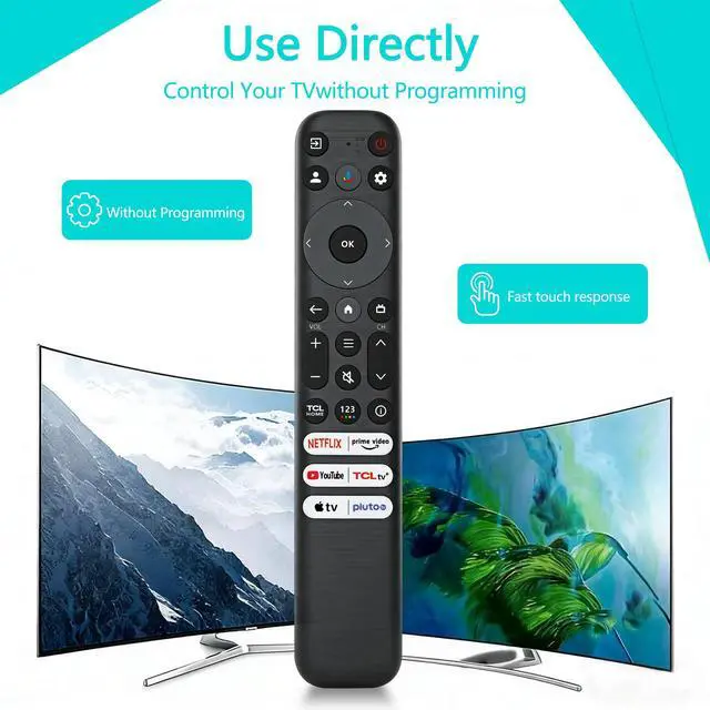 Alt view image 6 of 7 - RC813 Remote Control Compatible with TCL FHD HDR LED QLED 4K UHD Smart TV S3/S4/S5/Q5/Q6/Q7/QM7/QM8 Series Replacement Remote Control for TCL Google TV