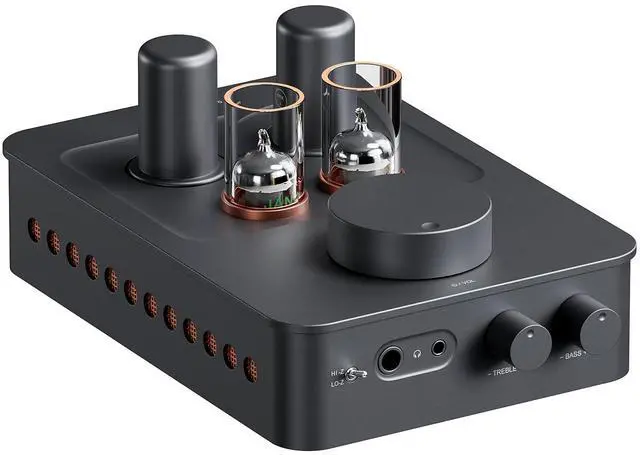 Main image of GR70 Tube Headphone Amp Preamp, Authentic Tube-Amplification with Vacuum 5654W*2 & 6AC7*2, Mini HiFi Preamplifier for Home Audio, 3.5mm & 6.35mm Jacks Supporting 16-300 ohms Impedance