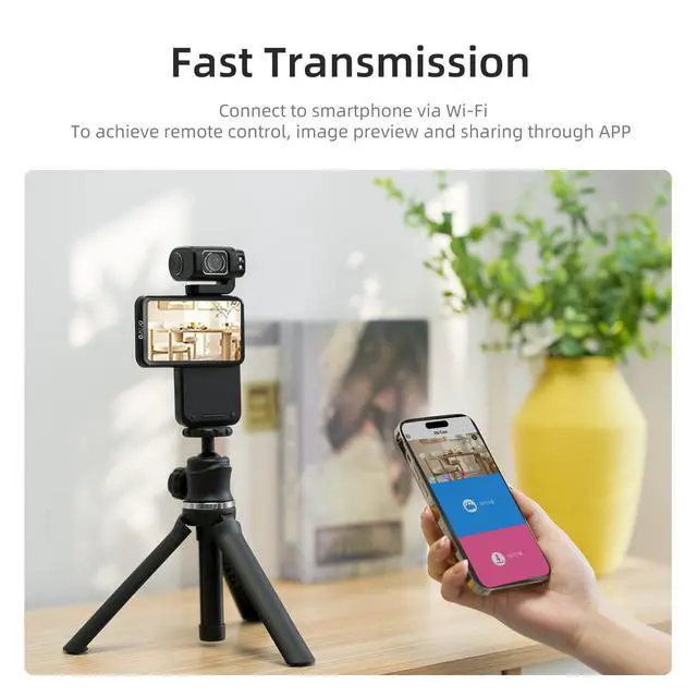 Alt view image 7 of 7 - M3 Pocket Camera, 4K 60FPS Handheld Video Camcorder | 5K & 3.5'' Rotatable IPS Screen| WiFi & Night Vision Camera for Vlogging | with 3250mAh Battery, 64G Card, Mini Bracket