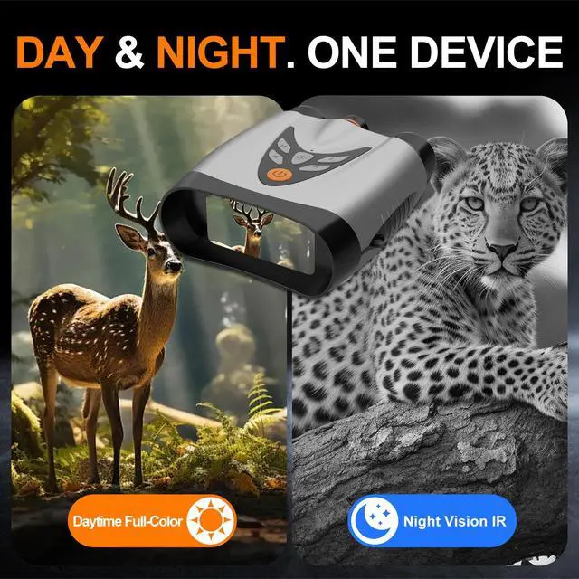 Alt view image 3 of 6 - Night Vision Goggles Binoculars Gift for Men Dad Husband | 4K IR, 10X Zoom, 3.0" HD Screen, 3000mAh Battery, Day&Night Use, Wildlife/Camp, Unique Tech Gift,Bday/Xmas/FatherDay