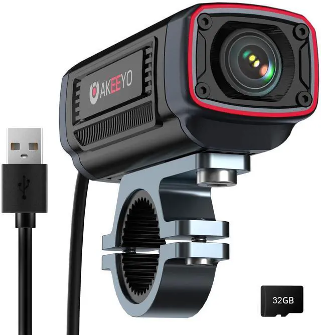 Main image of AKY-710S Motorcycle Camera 4K 28fps, 2K 55fps, Wide-Angle 142°, IP67, 5MP, Loop & Emergency Recording, Parking Monitor, Motorcycle Bike,Outdoor Sports, Rechargeable,32GB Card Included