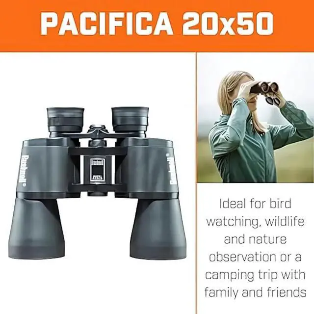 Alt view image 5 of 7 - Pacifica 20x 50mm Super High-Powered Porro Prism Binoculars, Black