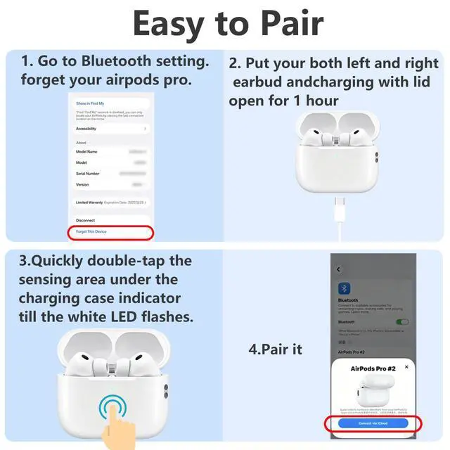 Alt view image 6 of 7 - OEM Left Single Earbud for Pod Pro 3st Generation, Model A3063 A3064 3065, Genuine Left Earbud Only, Compatible with Original Pods Pro 3 A3122 Charging Case