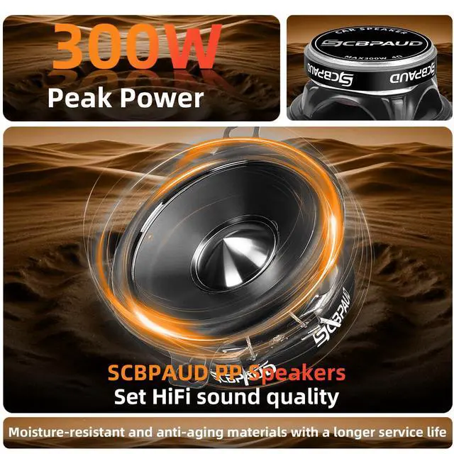 Alt view image 3 of 7 - Upgrade 3.5" Speakers Car Audio 300W Peak Power Deep Bass & Crystal Clear Audio, Easy Install for Cars,Trucks, SUVs, DIY (2-Pack)