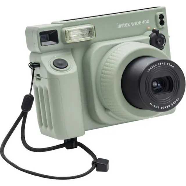 Alt view image 5 of 7 - INSTAX Wide 400 Instant Camera | Sage Green Bundled with INSTAX Wide Instant Film | 20 Exposures + Wide Album & Colored Frames + Cleaning Cloth (4 Items)