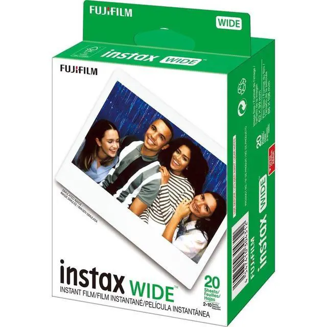 Alt view image 6 of 7 - INSTAX Wide 400 Instant Camera | Sage Green Bundled with INSTAX Wide Instant Film | 20 Exposures + Wide Album & Colored Frames + Cleaning Cloth (4 Items)