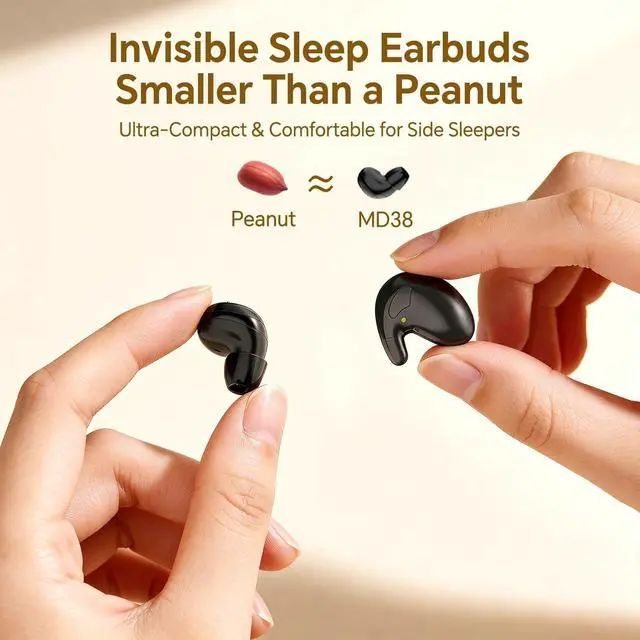 Alt view image 2 of 7 - Flat Sleep Mini Invisible Small Tiny Earbuds Wireless Bluetooth Ear Buds for Sleeping Headphones Micro Smallest Discreet Sleep Earbuds Earphones for Side Sleepers, Small Ears Canals Women, Work