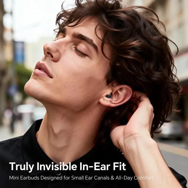 Alt view image 3 of 7 - Flat Sleep Mini Invisible Small Tiny Earbuds Wireless Bluetooth Ear Buds for Sleeping Headphones Micro Smallest Discreet Sleep Earbuds Earphones for Side Sleepers, Small Ears Canals Women, Work