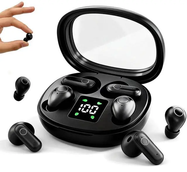 Main image of Mini Invisible Small Earbuds Set Sleep Ear Buds Wireless Bluetooth for Small Ears Canals Side Sleepers Tiny Micro Low Profile Smallest Hidden Discreet Earbuds 2 Pack Headphones for Work