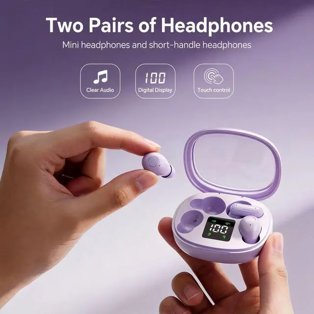 Alt view image 2 of 3 - Mini Invisible Small Earbuds Set Sleep Ear Buds Wireless Bluetooth for Small Ears Canals Side Sleepers Tiny Micro Low Profile Smallest Hidden Discreet Earbuds 2 Pack Headphones for Work