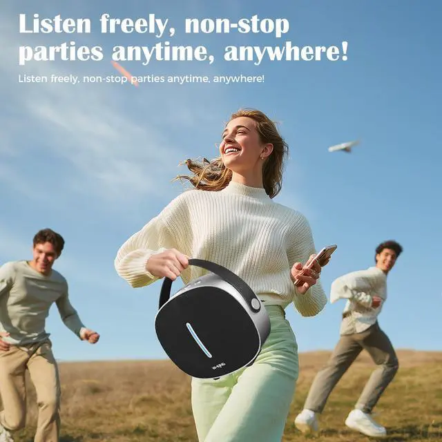 Alt view image 6 of 7 - 96W Max Portable Loud Bluetooth Speaker with Lights | Speakers Bluetooth 5.4 Wireless Outdoor Boombox, Powerful Bass/Crystal Sound, Fast Charge/USB/AUX for Home/Party