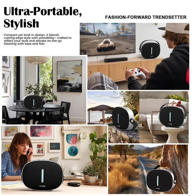 Alt view image 7 of 7 - 96W Max Portable Loud Bluetooth Speaker with Lights | Speakers Bluetooth 5.4 Wireless Outdoor Boombox, Powerful Bass/Crystal Sound, Fast Charge/USB/AUX for Home/Party