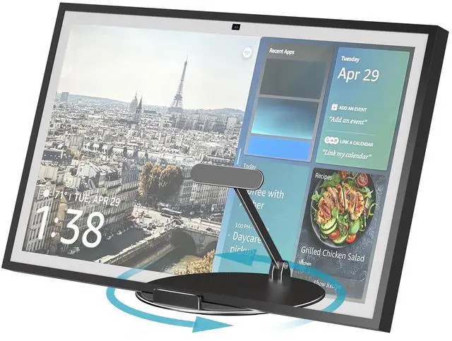 Main image of Adjustable Stand for Echo Show 21 & Show 15, 90° Tilt, 360° Swivel | Metal, No Assembly, Horizontal or Vertical Mode Screen Stand for Alexa Show 15, Easy to Use, Echo Show 15 Stand for Kitchen