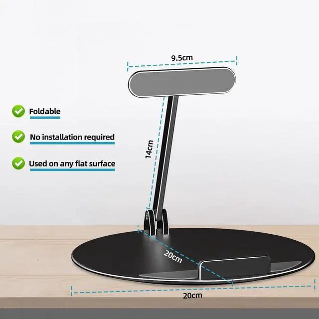 Alt view image 5 of 7 - Adjustable Stand for Echo Show 21 & Show 15, 90° Tilt, 360° Swivel | Metal, No Assembly, Horizontal or Vertical Mode Screen Stand for Alexa Show 15, Easy to Use, Echo Show 15 Stand for Kitchen
