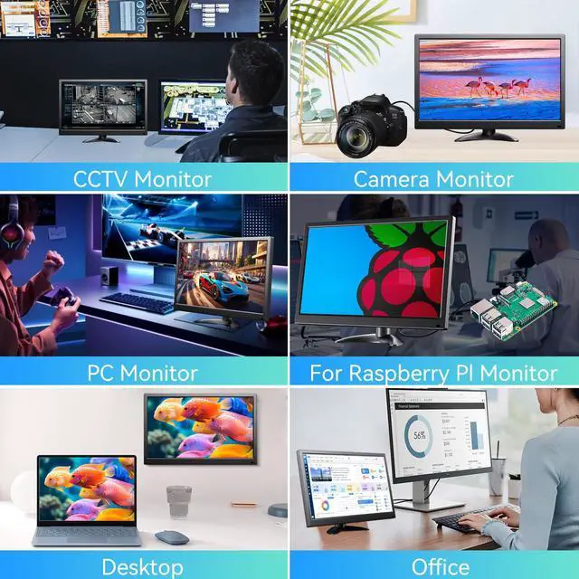Alt view image 6 of 7 - 14 Inch Touch Screen Monitor FHD 1080P 99%sRGB IPS/HDMI/USB-C PC Monitor | Built-in Speaker/VESA Support/Plug & Play, for Laptop Phone Raspberry Pi Switch PS4 PS5