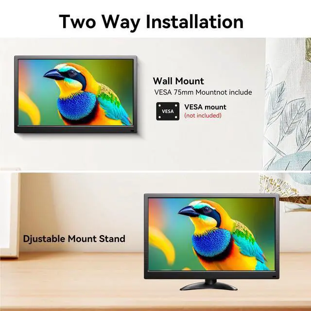 Alt view image 4 of 7 - 14 Inch Touch Screen Monitor FHD 1080P 99%sRGB IPS/HDMI/USB-C PC Monitor | Built-in Speaker/VESA Support/Plug & Play, for Laptop Phone Raspberry Pi Switch PS4 PS5