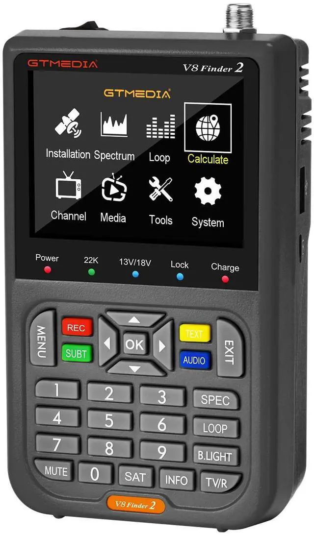 Main image of GT Media V8 Finder2 Satellite Finder Digital FTA DVB-S/S2/S2X Signal Measuring Meter Detector Receiver LCD Screen for Adjusting Sat TV Dish with Backpack