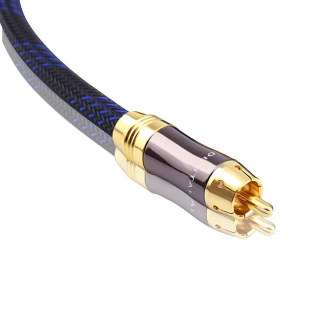 Alt view image 4 of 7 - Dual Shielded (OD 8.0mm) 1 RCA Male to 2 RCA Male Audio Cable RCA Y-Adapter Subwoofer Cable (10 Feet)