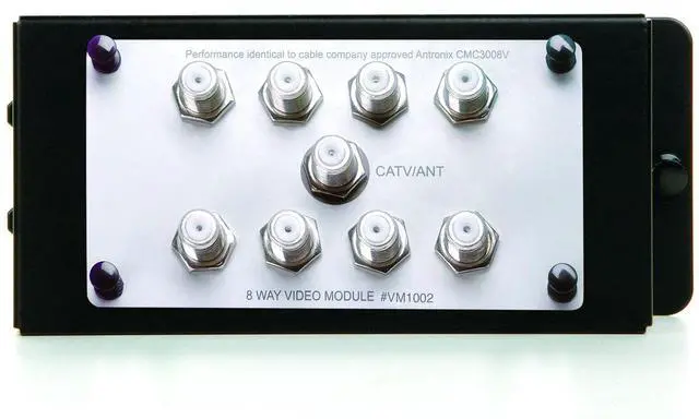 Main image of Legrand - OnQ 1X8 Enhanced Passive Video Splitter, Coaxial Cable Splitter for Quality Video, Cable Splitter Approved for Digital Cable, HDTV, and High-Speed Internet, 1GHz, VM1002