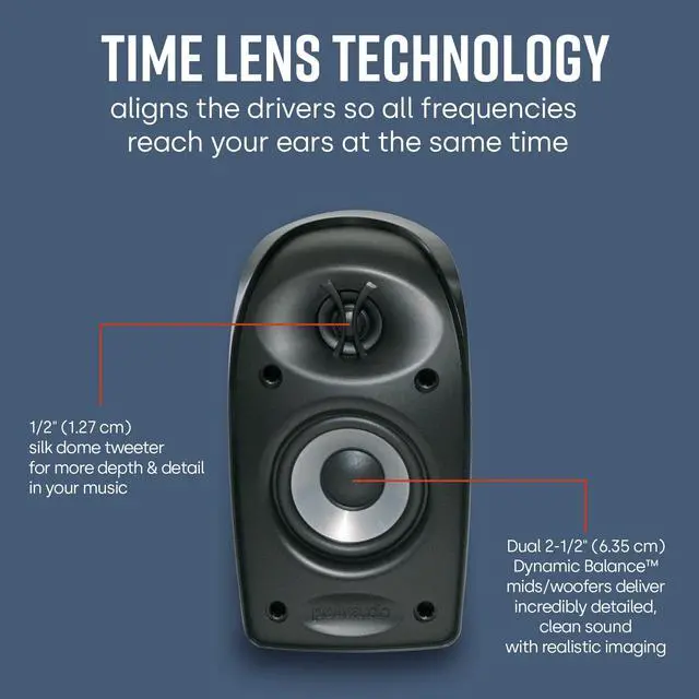 Alt view image 3 of 7 - Blackstone TL1 Satellite Speaker, Compact Size, Single, Black
