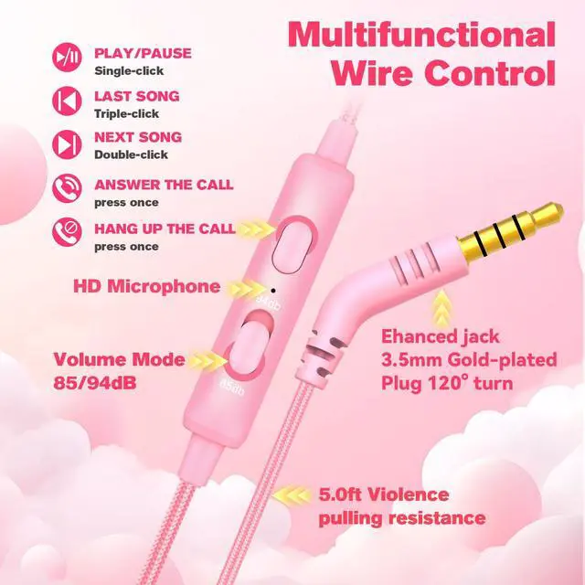 Alt view image 7 of 7 - K6 Kids Headphones for Toddler & Kids Ages 2-12, 85/94dB Safe Volume Limited, Wired with 3.5mm Jack, HD Microphone, Adjustable & Foldable, On-Ear Headphones for Tablet, School, Travel, iPad