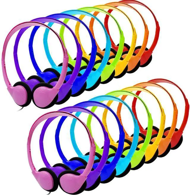 Main image of Kids Headphones 16 Pack Bulk Multi Color for School Classroom Students Children Toddler Boys Girls Teen and Adult