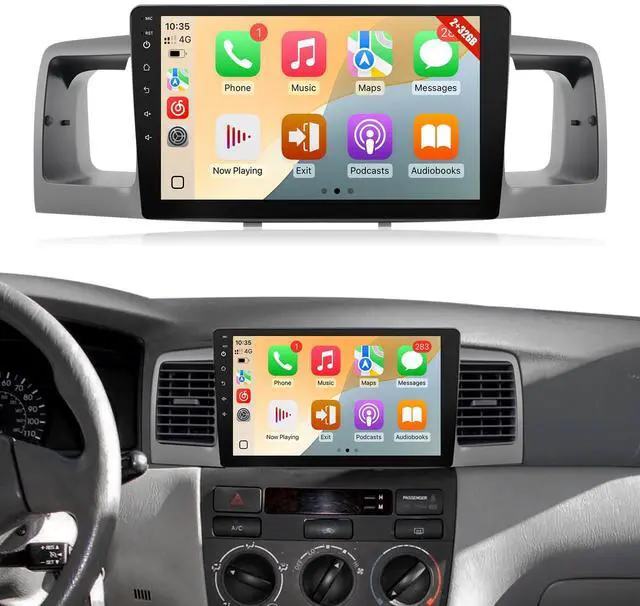 Main image of 2+32GB Car Radio for Toyota Corolla 2003 2004 2005 2006 2007 2008 | Upgraded Android 12 Car Stereo, 9 Inch IPS Touchscreen Head Unit, 4Core Screen with Camera Carplay Android Auto WiFi GPS FM