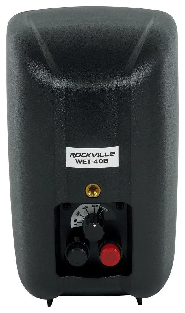 Alt view image 4 of 7 - WET-40B 4" 70V Commercial Indoor/Outdoor Wall Speakers Pair Black | IPX55 Rated, 360 Degree Swivel Bracket, Adjustable Tap, 70V or 8 Ohm, Waterproof Terminals, PEI Tweeter, Polypropylene Cone