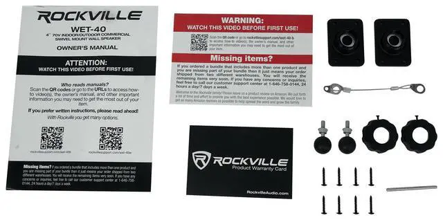 Alt view image 7 of 7 - WET-40B 4" 70V Commercial Indoor/Outdoor Wall Speakers Pair Black | IPX55 Rated, 360 Degree Swivel Bracket, Adjustable Tap, 70V or 8 Ohm, Waterproof Terminals, PEI Tweeter, Polypropylene Cone
