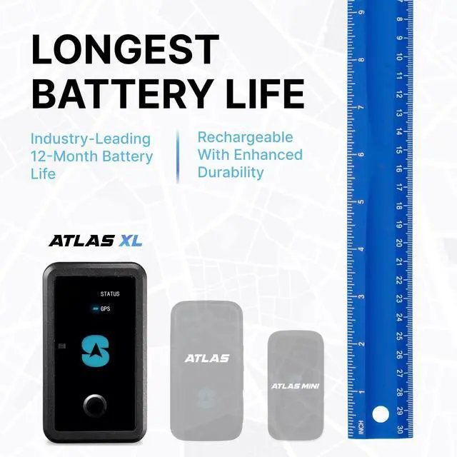 Alt view image 3 of 7 - Atlas XL GPS Tracker w/Magnetic Mount | 12-Month Battery for Long-Term Tracking | Hidden Weatherproof GPS Tracker for Vehicles, Cars, Trailers, RV, Boats, Asset Tracking | Subscription Needed