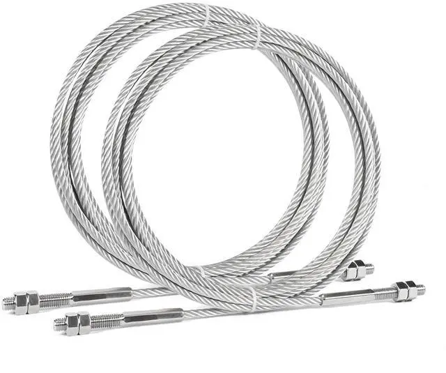 Main image of JSJ5-04-00CH Lift Equalizer Cable 389 Compatible with Challenger Lift E10 LE10 VLE10,Quality Lift EQ10,Replacement Car Hoist Galvanized Steel Wire Rope 2 Sets