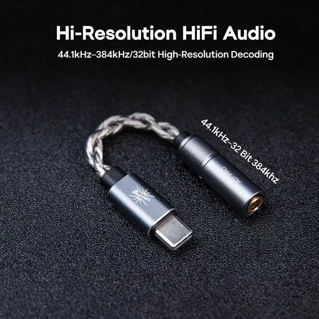 Alt view image 2 of 7 - Kiwi Ears AD1 Pro USB C DAC Adapter Cable, Custom DAC Chip | Official Web Customizable EQ Tuning, Ultra-Low Noise Portable IEM Amp for IEM Enthusiasts & Music Lovers, Type-C to 4.4mm