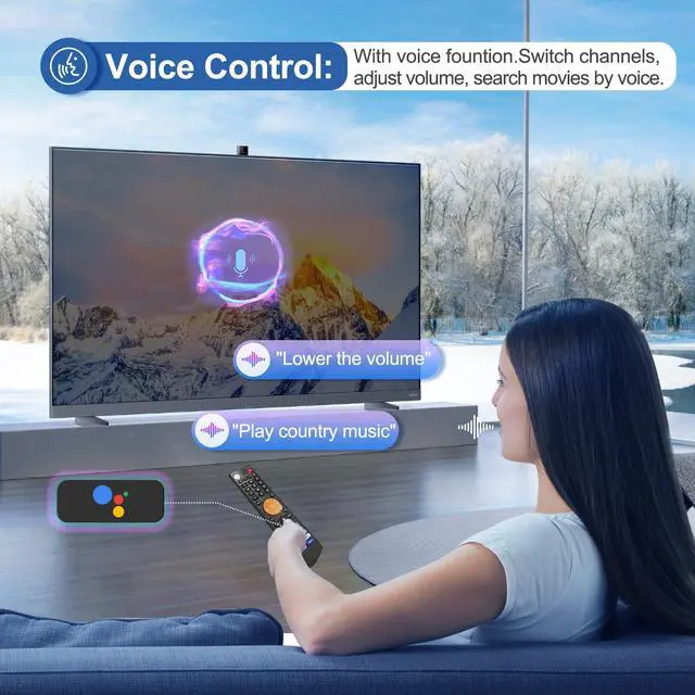 Alt view image 4 of 5 - Replacement Learning Bluetooth Voice Remote Control fit for vSeeBox V3 Plus/Pro V5PRO Models