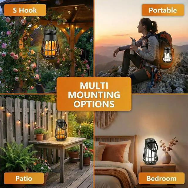 Alt view image 4 of 7 - Outdoor Bluetooth Speaker with Flame Lights, Multi-Sync 200 Lantern Speakers Auto-Pairing HD Stereo, IPX6 Waterproof, Portable Wireless Speaker for Patio Party Gifts for Men & Women (2 PCS)