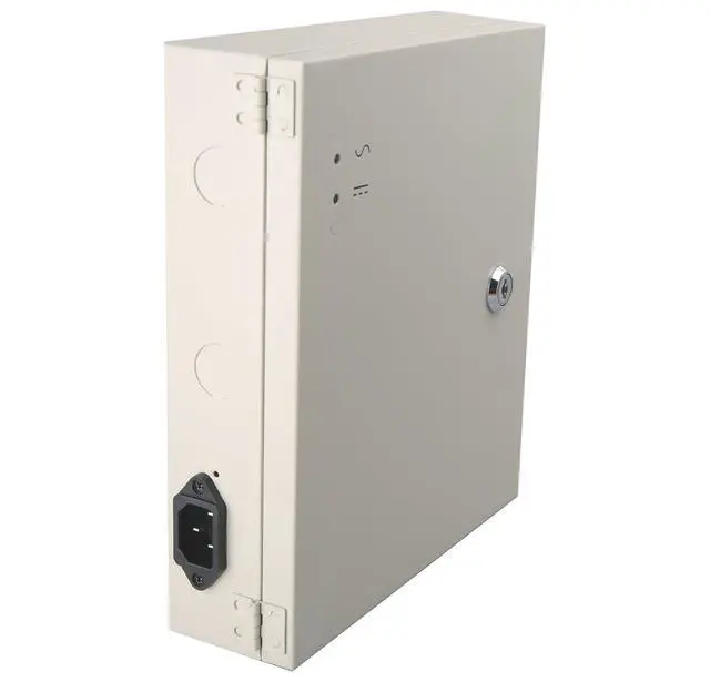 Alt view image 2 of 3 - 18 Channel DC12V 20 Amp Reset Fuse CCTV DC Distributed Power Box with AC Plug and Lock for Security Cameras, DVRs, CCTV Power Supply