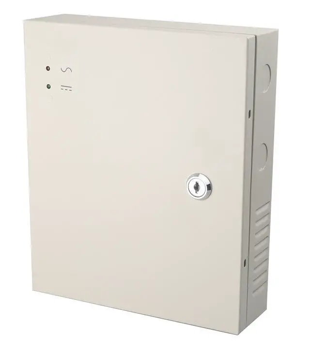 Alt view image 3 of 3 - 18 Channel DC12V 20 Amp Reset Fuse CCTV DC Distributed Power Box with AC Plug and Lock for Security Cameras, DVRs, CCTV Power Supply