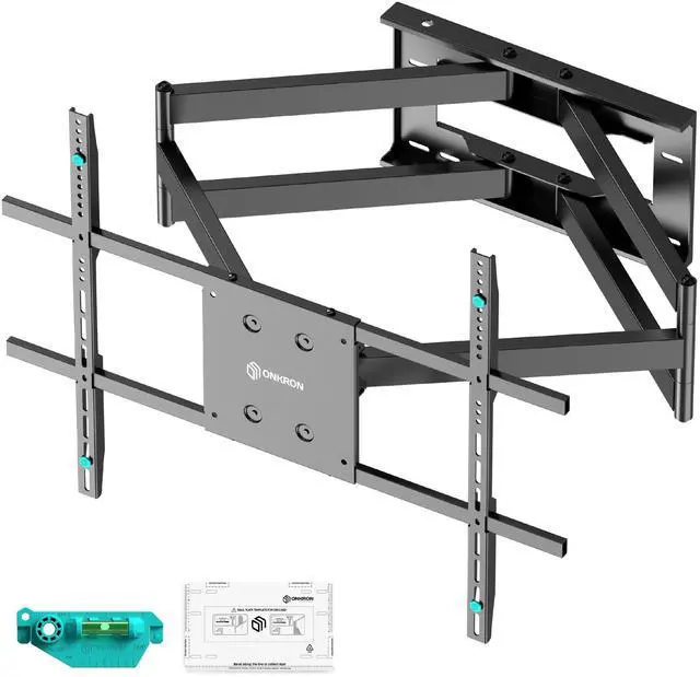 Main image of Full Motion TV Wall Mount 42-110", 220 lbs, max VESA 800x600, Black | Heavy duty TV mount, extra long 40.5" extension arm, swivel, tilt, rotation; for home theater, office, retail & signage